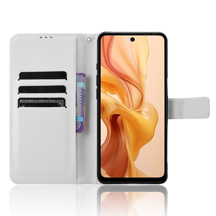 For Ulefone Note 18 Ultra Diamond Texture Leather Phone Case(White) by buy2fix
