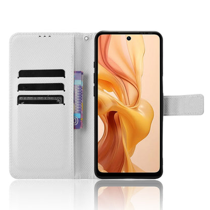 For Ulefone Note 18 Ultra Diamond Texture Leather Phone Case(White) by buy2fix