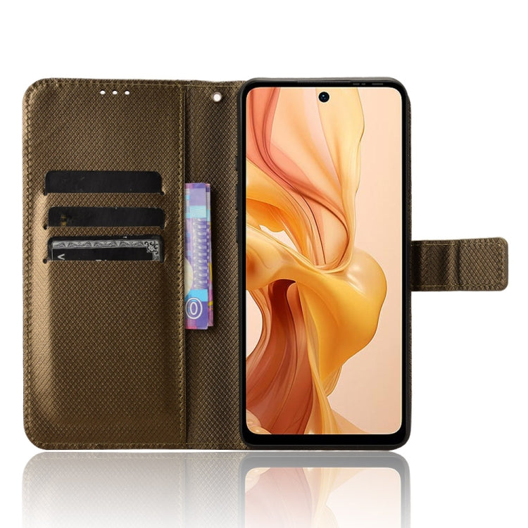 For Ulefone Note 18 Ultra Diamond Texture Leather Phone Case(Brown) by buy2fix