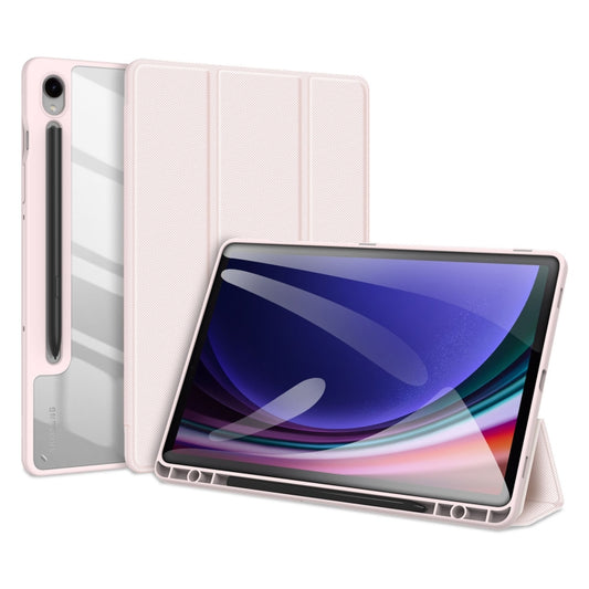 For Samsung Galaxy Tab S10 FE / S9 FE / S9 DUX DUCIS TOBY Series Antiskid Leather Tablet Case with Sleep / Wake-up Function(Pink) - Other Galaxy Tab PC by DUX DUCIS | Online Shopping UK | buy2fix