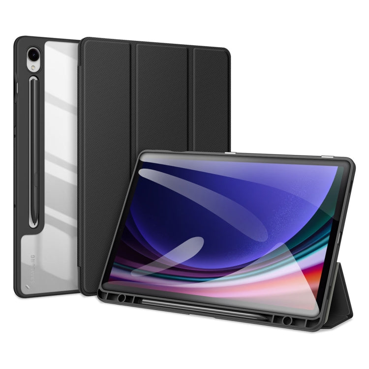 For Samsung Galaxy Tab S10 FE / S9 FE / S9 DUX DUCIS TOBY Series Antiskid Leather Tablet Case with Sleep / Wake-up Function(Black) - Other Galaxy Tab PC by DUX DUCIS | Online Shopping UK | buy2fix