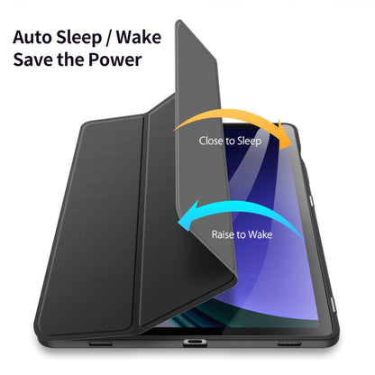 For Samsung Galaxy Tab S10 FE / S9 FE / S9 DUX DUCIS TOBY Series Antiskid Leather Tablet Case with Sleep / Wake-up Function(Black) - Other Galaxy Tab PC by DUX DUCIS | Online Shopping UK | buy2fix