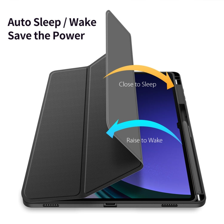 For Samsung Galaxy Tab S10+ DUX DUCIS TOBY Series Antiskid Leather Tablet Case with Sleep / Wake-up Function(Black) - Tab S10+ Cases by DUX DUCIS | Online Shopping UK | buy2fix