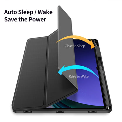 For Samsung Galaxy Tab S10+ DUX DUCIS TOBY Series Antiskid Leather Tablet Case with Sleep / Wake-up Function(Black) - Tab S10+ Cases by DUX DUCIS | Online Shopping UK | buy2fix