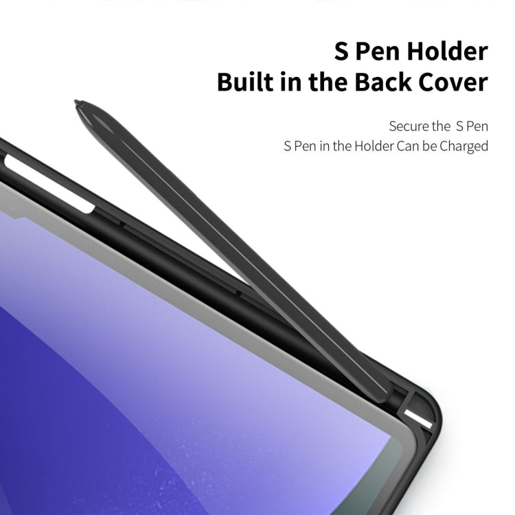 For Samsung Galaxy Tab S10+ DUX DUCIS TOBY Series Antiskid Leather Tablet Case with Sleep / Wake-up Function(Black) - Tab S10+ Cases by DUX DUCIS | Online Shopping UK | buy2fix