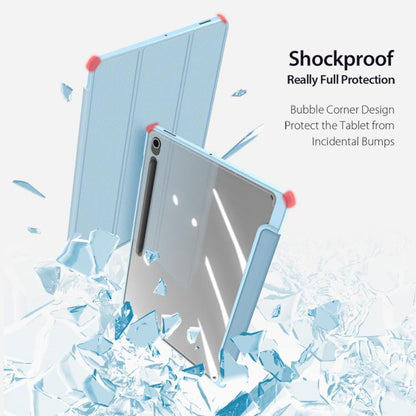 For Samsung Galaxy Tab S10 FE+ DUX DUCIS TOBY Series Antiskid Leather Tablet Case with Sleep / Wake-up Function(Blue) - Galaxy Tab S10 FE+ by DUX DUCIS | Online Shopping UK | buy2fix