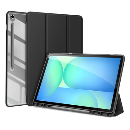 For Samsung Galaxy Tab S10 FE+ DUX DUCIS TOBY Series Antiskid Leather Tablet Case with Sleep / Wake-up Function(Black) - Galaxy Tab S10 FE+ by DUX DUCIS | Online Shopping UK | buy2fix