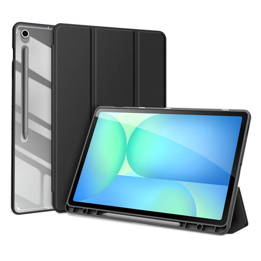 For Samsung Galaxy Tab S10 FE+ DUX DUCIS TOBY Series Antiskid Leather Tablet Case with Sleep / Wake-up Function(Black) - Galaxy Tab S10 FE+ by DUX DUCIS | Online Shopping UK | buy2fix