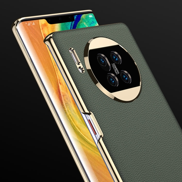 For Huawei Mate 30 Pro 5G GKK Electroplating Leather Surface Phone Case(Carbon Fiber) - Huawei Cases by GKK | Online Shopping UK | buy2fix