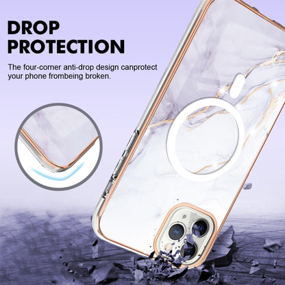 For iPhone 11 Pro Marble Pattern Dual-side IMD Magsafe TPU Phone Case(White 006) by buy2fix