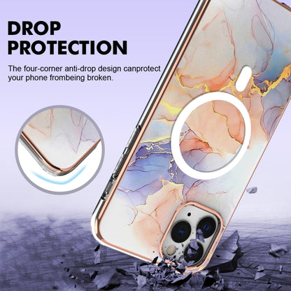 For iPhone 11 Pro Max Marble Pattern Dual-side IMD Magsafe TPU Phone Case(White Marble) by buy2fix