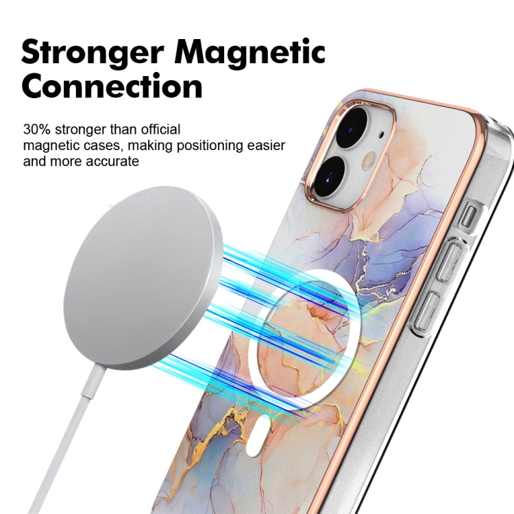 For iPhone 12 / 12 Pro Marble Pattern Dual-side IMD Magsafe TPU Phone Case(White Marble) by buy2fix