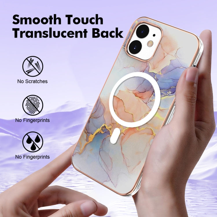 For iPhone 12 / 12 Pro Marble Pattern Dual-side IMD Magsafe TPU Phone Case(White Marble) by buy2fix