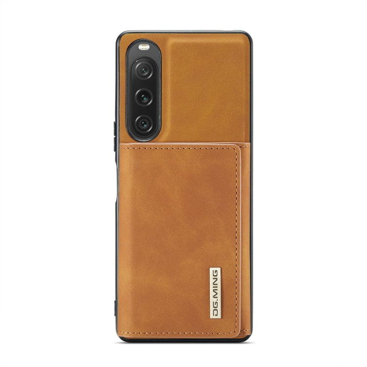 For Sony Xperia 10 V DG.MING M1 Series 3-Fold Multi Card Wallet + Magnetic Phone Case(Brown) by DG.MING