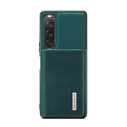For Sony Xperia 10 V DG.MING M1 Series 3-Fold Multi Card Wallet + Magnetic Phone Case(Green) by DG.MING