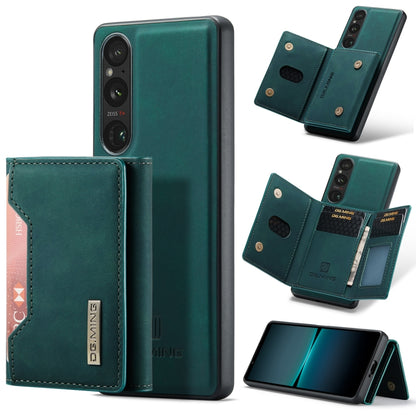For Sony Xperia 1 V DG.MING M2 Series 3-Fold Multi Card Bag + Magnetic Phone Case(Green) by DG.MING