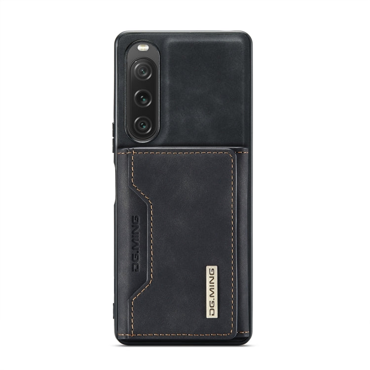 For Sony Xperia 10 V DG.MING M2 Series 3-Fold Multi Card Bag + Magnetic Phone Case(Black) by DG.MING