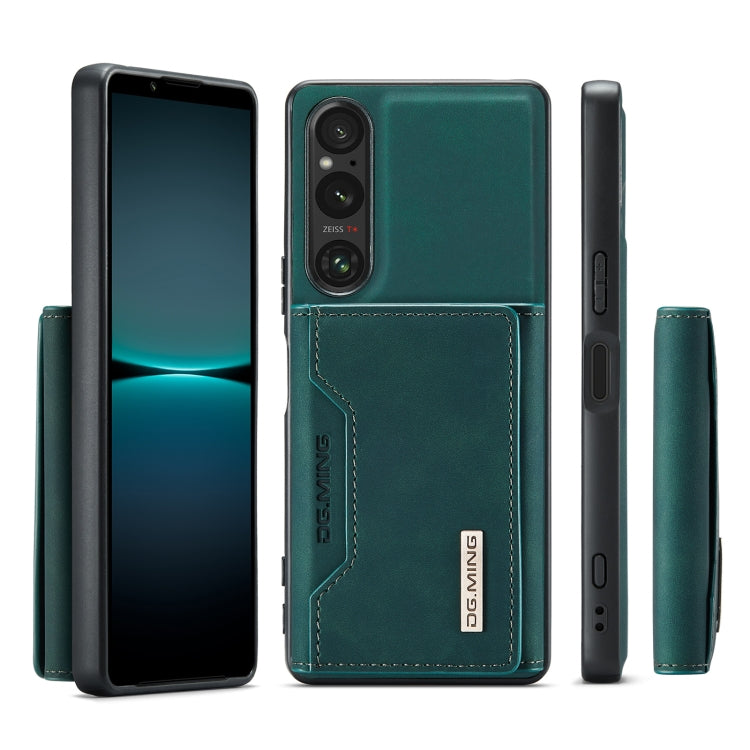 For Sony Xperia 1 VI DG.MING M2 Series 3-Fold Multi Card Bag + Magnetic Phone Case(Green) by DG.MING