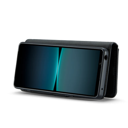 For Sony Xperia 1 V DG.MING Crazy Horse Texture Detachable Magnetic Leather Phone Case(Black) by DG.MING