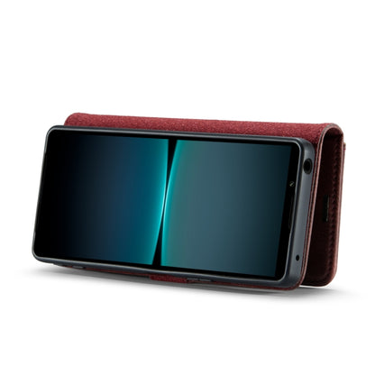 For Sony Xperia 1 V DG.MING Crazy Horse Texture Detachable Magnetic Leather Phone Case(Red) by DG.MING