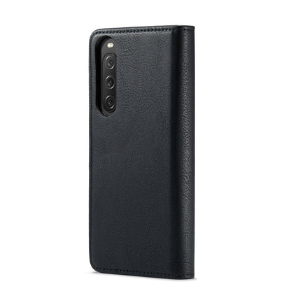 For Sony Xperia 10 V DG.MING Crazy Horse Texture Detachable Magnetic Leather Phone Case(Black) by DG.MING