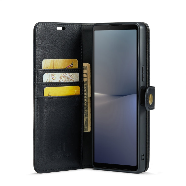 For Sony Xperia 10 V DG.MING Crazy Horse Texture Detachable Magnetic Leather Phone Case(Black) by DG.MING