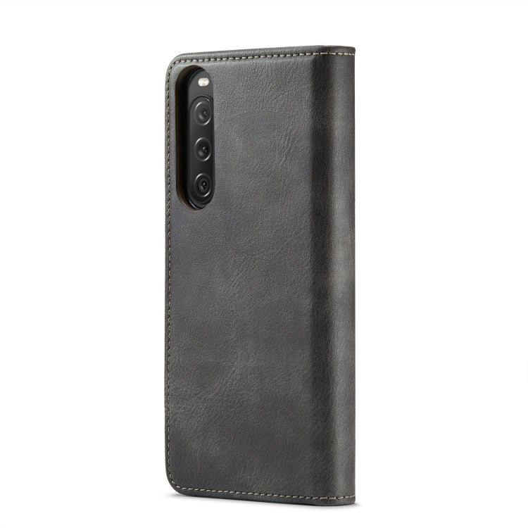 For Sony Xperia 10 V DG.MING Crazy Horse Texture Detachable Magnetic Leather Phone Case(Grey) by DG.MING