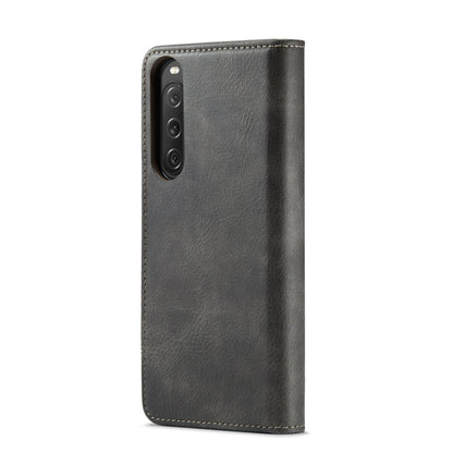 For Sony Xperia 10 V DG.MING Crazy Horse Texture Detachable Magnetic Leather Phone Case(Grey) by DG.MING