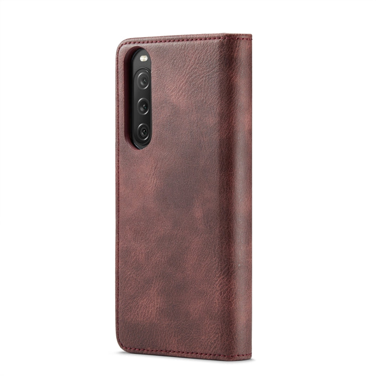 For Sony Xperia 10 V DG.MING Crazy Horse Texture Detachable Magnetic Leather Phone Case(Red) by DG.MING