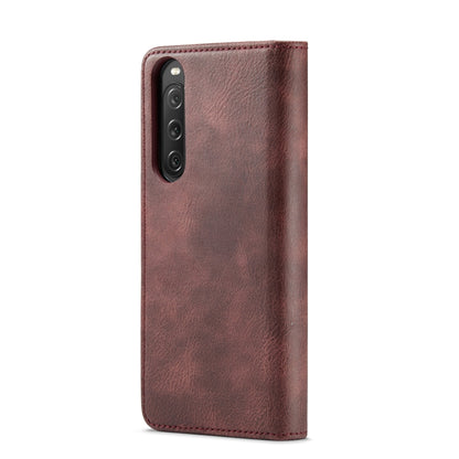 For Sony Xperia 10 V DG.MING Crazy Horse Texture Detachable Magnetic Leather Phone Case(Red) by DG.MING