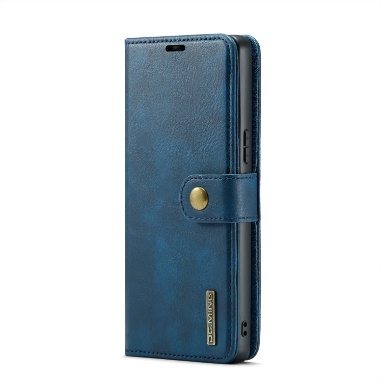 For Sony Xperia 10 V DG.MING Crazy Horse Texture Detachable Magnetic Leather Phone Case(Blue) by DG.MING