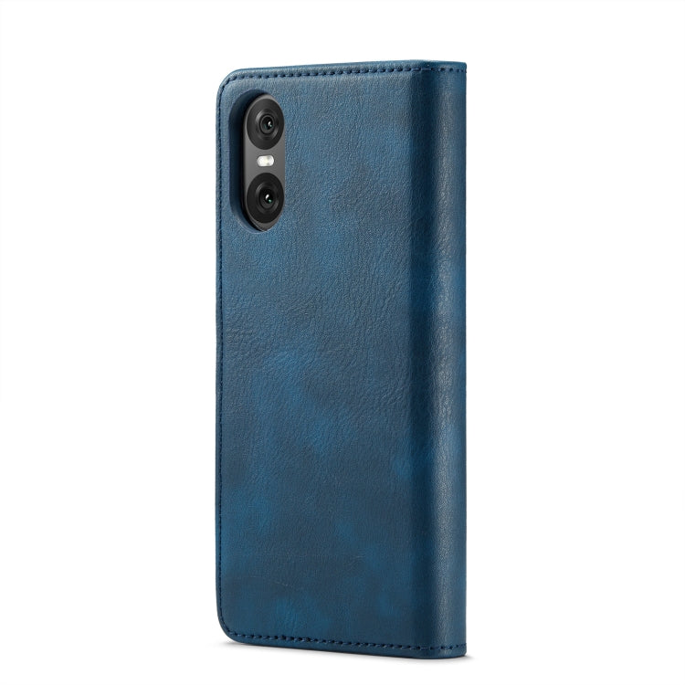 For Sony Xperia 10 VI DG.MING Crazy Horse Texture Detachable Magnetic Leather Phone Case(Blue) by DG.MING