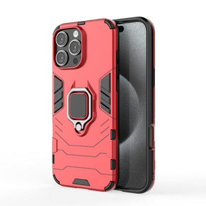 For iPhone 16 Pro Max Shockproof PC + TPU Holder Phone Case(Red) by buy2fix