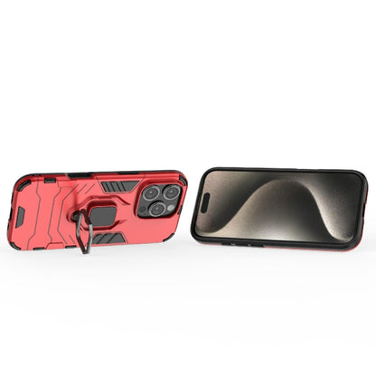 For iPhone 16 Pro Shockproof PC + TPU Holder Phone Case(Red) by buy2fix