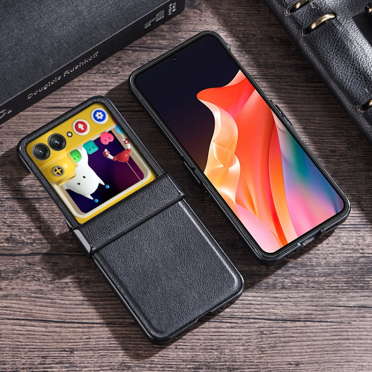 For Motorola Razr 40 Ultra Three-stage Folding Leather Texture Phone Case(Silver) by buy2fix