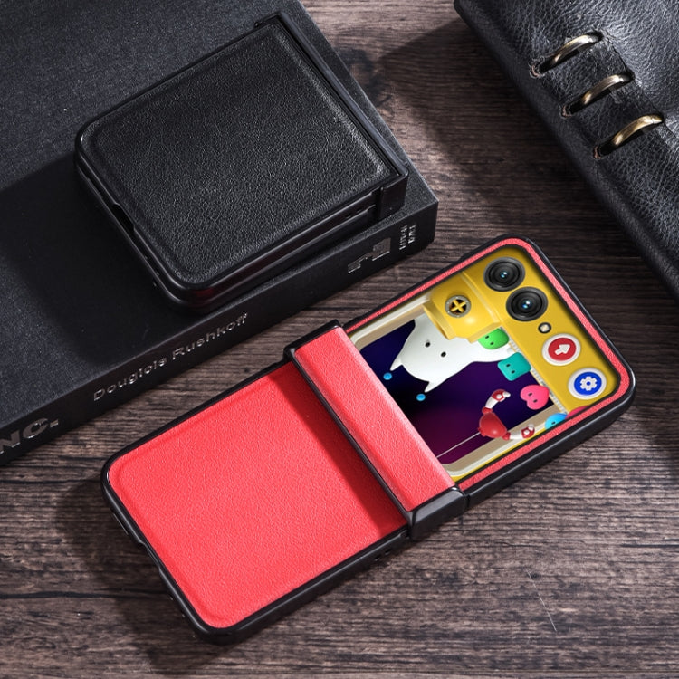 For Motorola Razr 40 Ultra Three-stage Folding Leather Texture Phone Case(Silver) by buy2fix