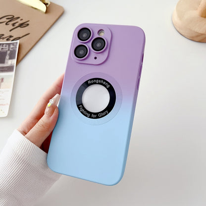 For iPhone 11 Pro Max Two-color Gradient MagSafe TPU Phone Case(Purple+Blue) by buy2fix