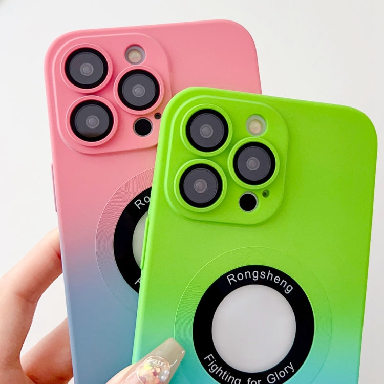 For iPhone 11 Two-color Gradient MagSafe TPU Phone Case(Orange+Yellow) by buy2fix