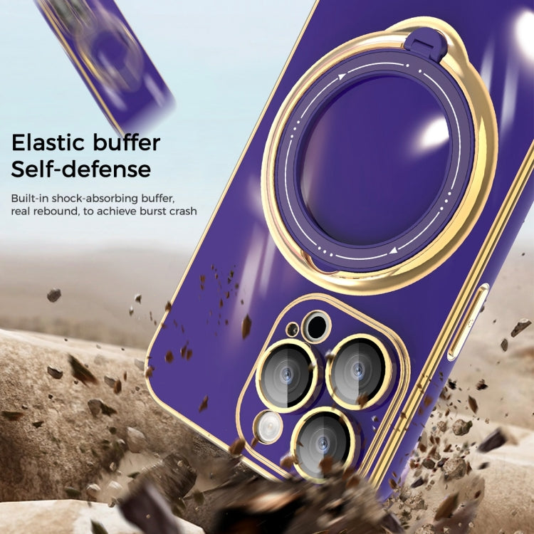 For iPhone 11 Pro Max Multifunction Electroplating MagSafe Holder Phone Case(White) by buy2fix