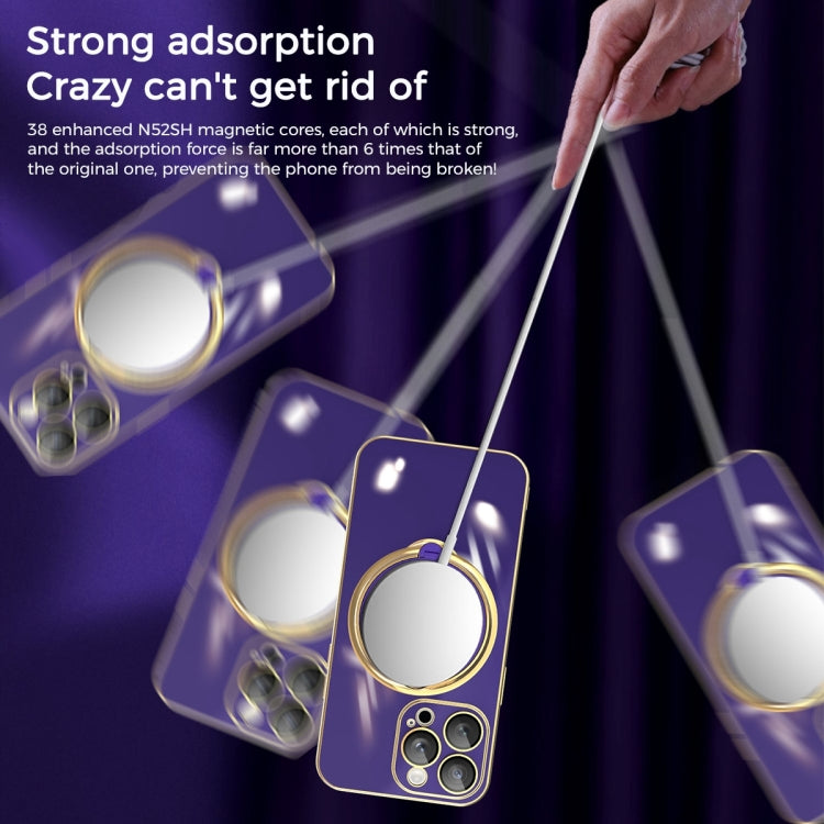 For iPhone 12 Multifunction Electroplating MagSafe Holder Phone Case(White) by buy2fix