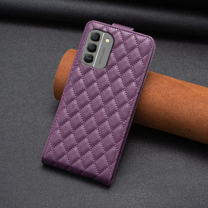 For Nokia G310 Diamond Lattice Vertical Flip Leather Phone Case(Dark Purple) by buy2fix