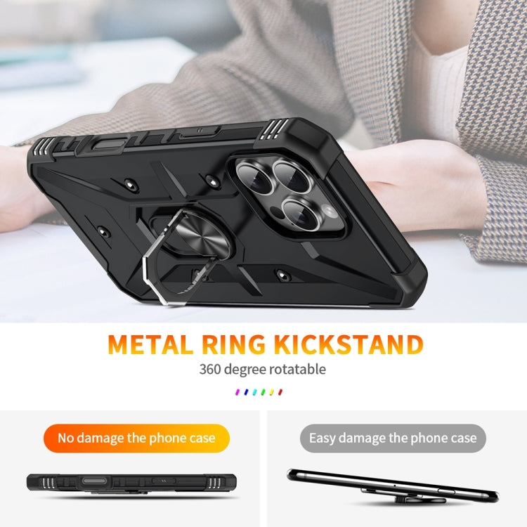 For iPhone 16 Pro Max Ring Holder Phone Case(Black) by buy2fix