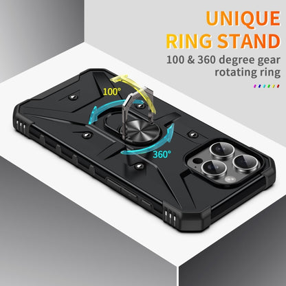For iPhone 16 Pro Max Ring Holder Phone Case(Black) by buy2fix