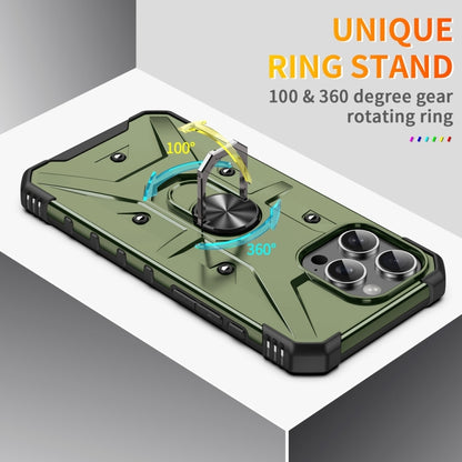 For iPhone 16 Pro Max Ring Holder Phone Case(Army Green) by buy2fix