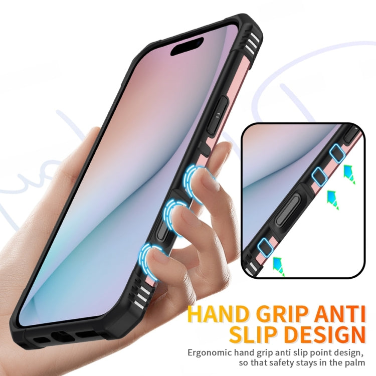 For iPhone 16 Pro Ring Holder Phone Case(Rose Gold) by buy2fix