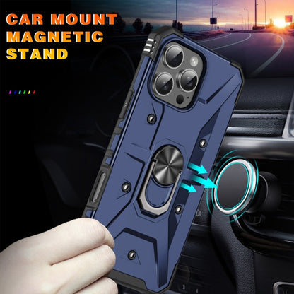 For iPhone 16 Pro Ring Holder Phone Case(Blue) by buy2fix