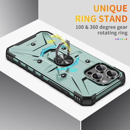 For iPhone 16 Pro Ring Holder Phone Case(Midnight Green) by buy2fix