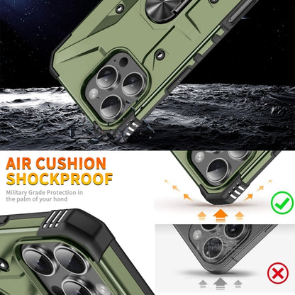For iPhone 16 Pro Ring Holder Phone Case(Army Green) by buy2fix