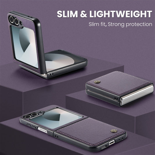 For Samsung Galaxy Z Flip6 / Flip7 FE CaseMe 023 Butterfly Buckle Litchi Texture RFID Anti-theft Leather Phone Case(Pearly Purple) - Galaxy Z Flip6 5G Cases by CaseMe | Online Shopping UK | buy2fix