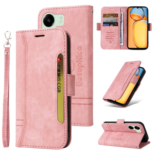 For Xiaomi Redmi 13C 4G / 5G BETOPNICE Dual-side Buckle Leather Phone Case(Pink) - Xiaomi Cases by BETOPNICE | Online Shopping UK | buy2fix